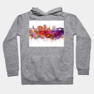 Colorado Springs V2 skyline in watercolor background Hoodie